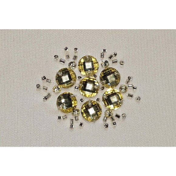 Aidan Mattox Women's Black/White Embordered Banded Waist Halter Dress Sz 0 291 - Picture 9 of 13